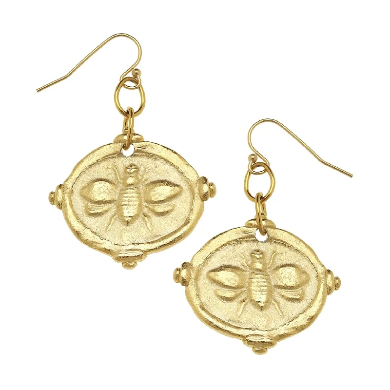 Bee Intaglio Earrings