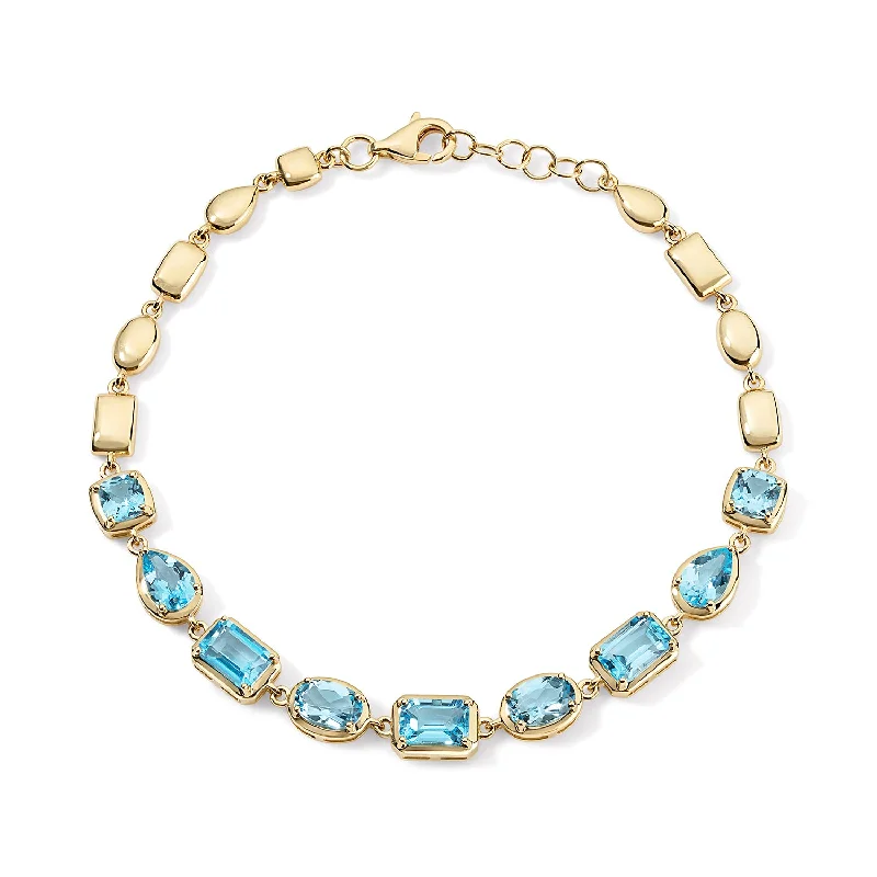 Blue Topaz Multi Shape Bracelet