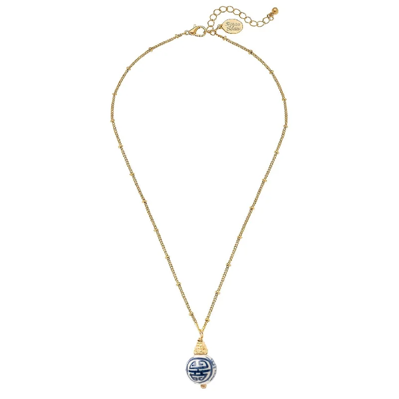 Blue & White Dainty Necklace