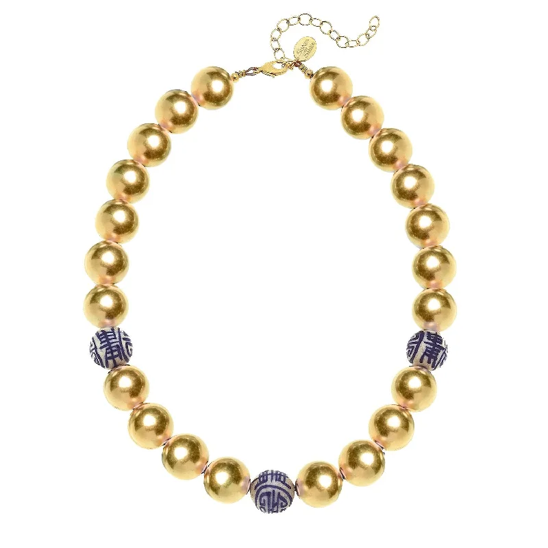 Blue & White Margaret Necklace