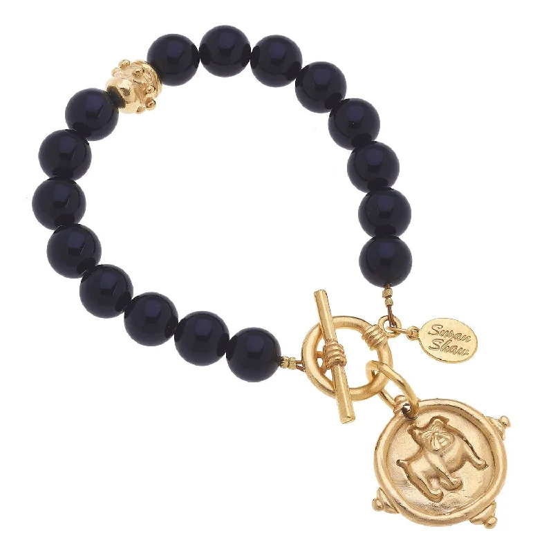 Bulldog Onyx Bracelet