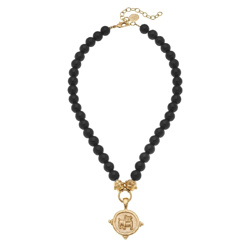 Bulldog Onyx Necklace