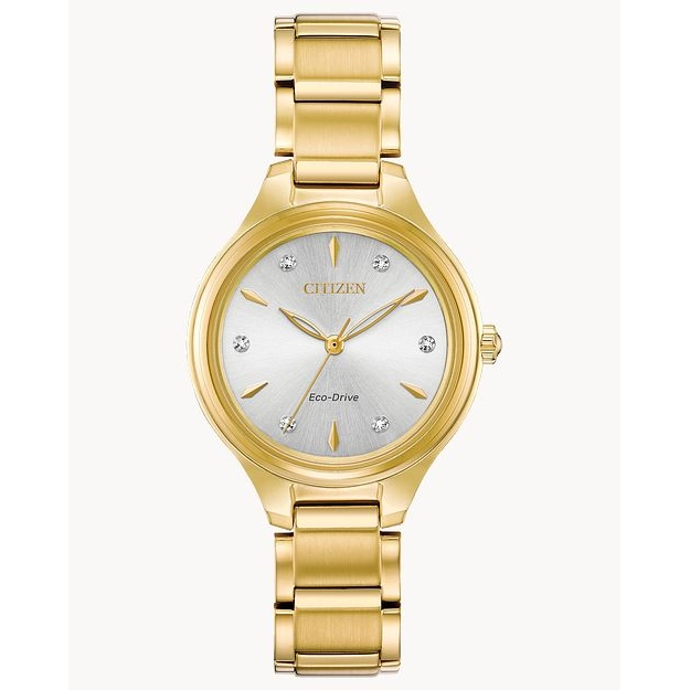 Citizen Corso Gold-Tone Steel Silver Dial Eco-Drive