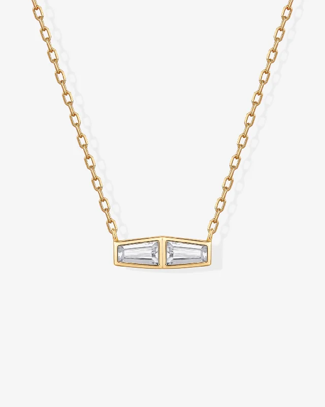 Double Baguette Necklace