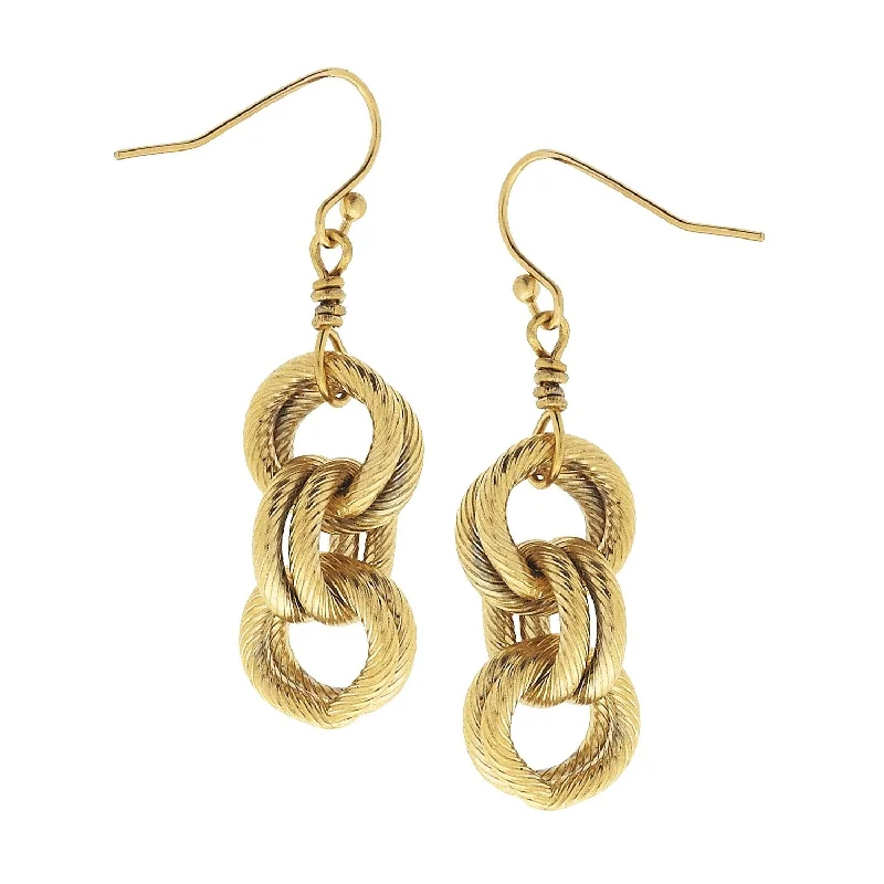 Double Link Chain Earrings