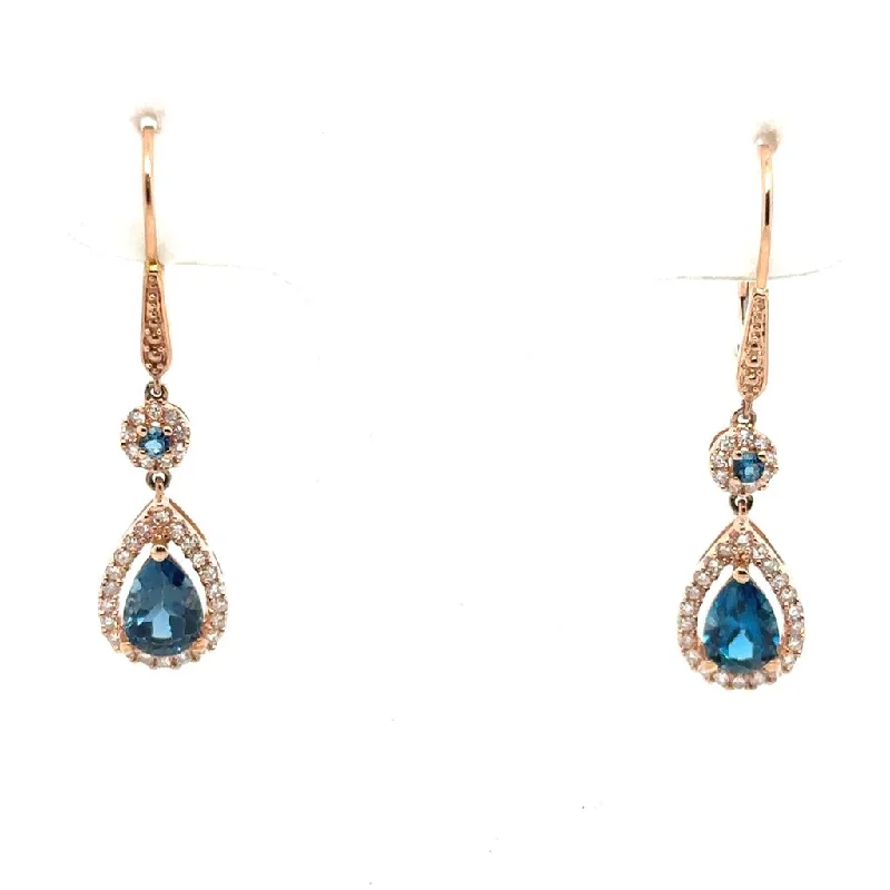 Estate Colored Stone Earrings