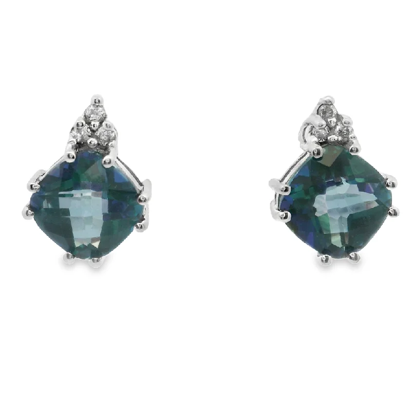 Estate Colored Stone Earrings