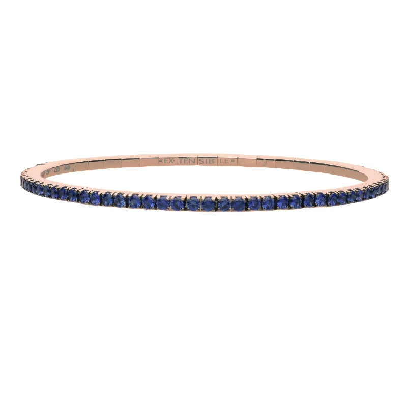 Extensible Blue Sapphire Tennis Bracelet