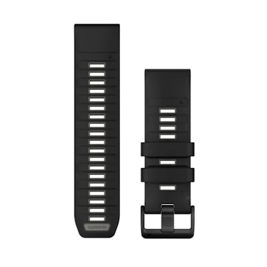 Garmin Quickfit 26mm Watch Band in Black/Pebble Gray Silicone