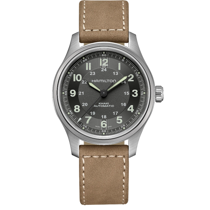 Hamilton Khaki Field Titanium Automatic Leather Strap 42mm Automatic