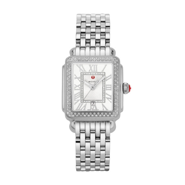 Michele Deco Madison Mid Stainless Steel Diamond Watch 29 x 31mm Quartz