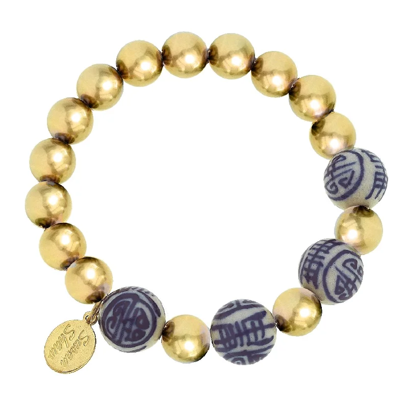 Blue & White Mini Margaret Bracelet