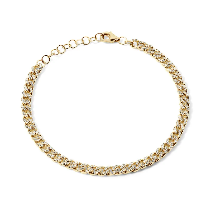 Mini Pave Cuban Link Bracelet