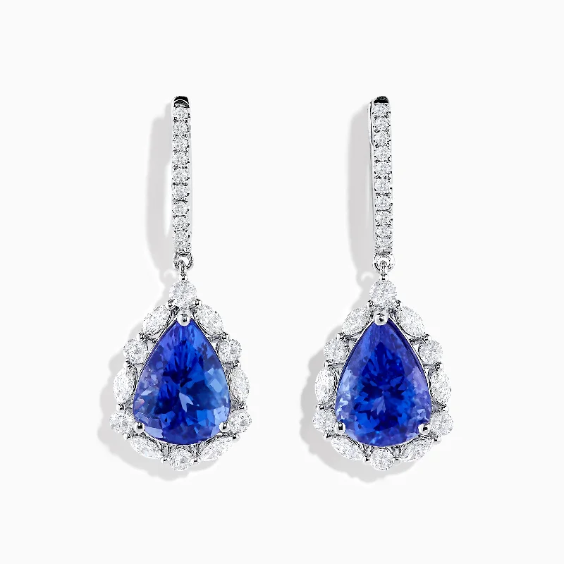 Nahla Siri 18K White Gold Tanzanite and Diamond Earrings