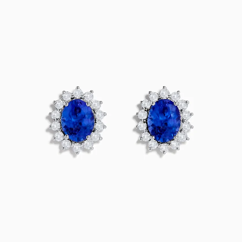 Nahla Siri 14K White Gold Tanzanite and Diamond Earrings