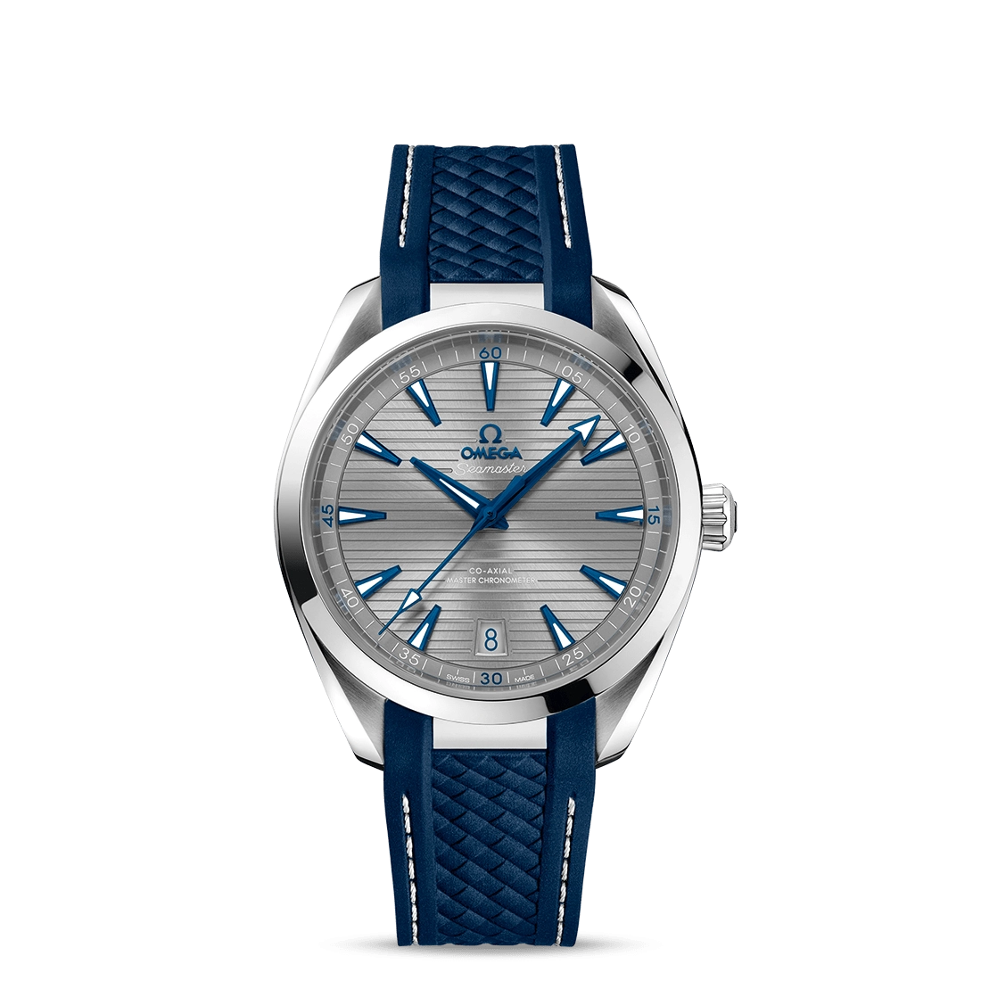 Omega Seamaster Aqua Terra 150M Co-Axial Master Chronometer Blue Rubber 41mm Automatic