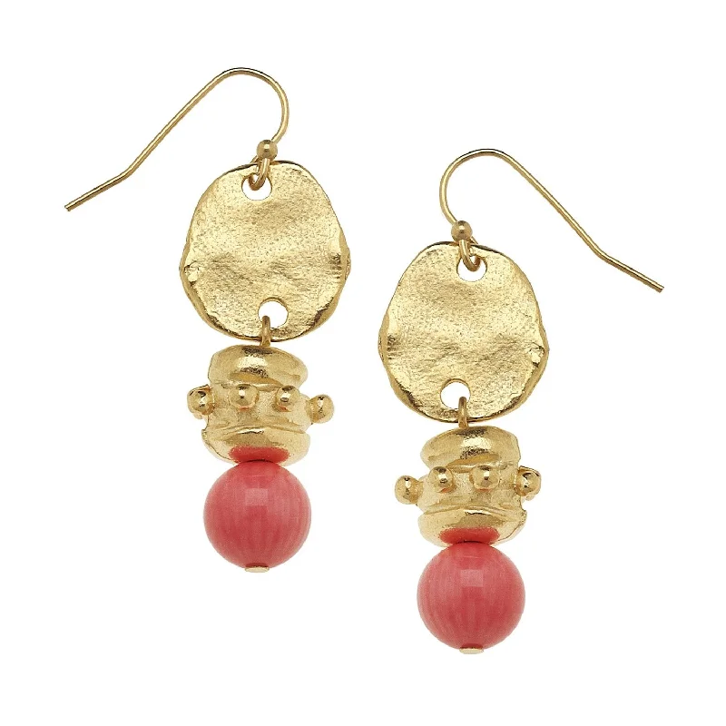 Pink Coral Bentley Earrings