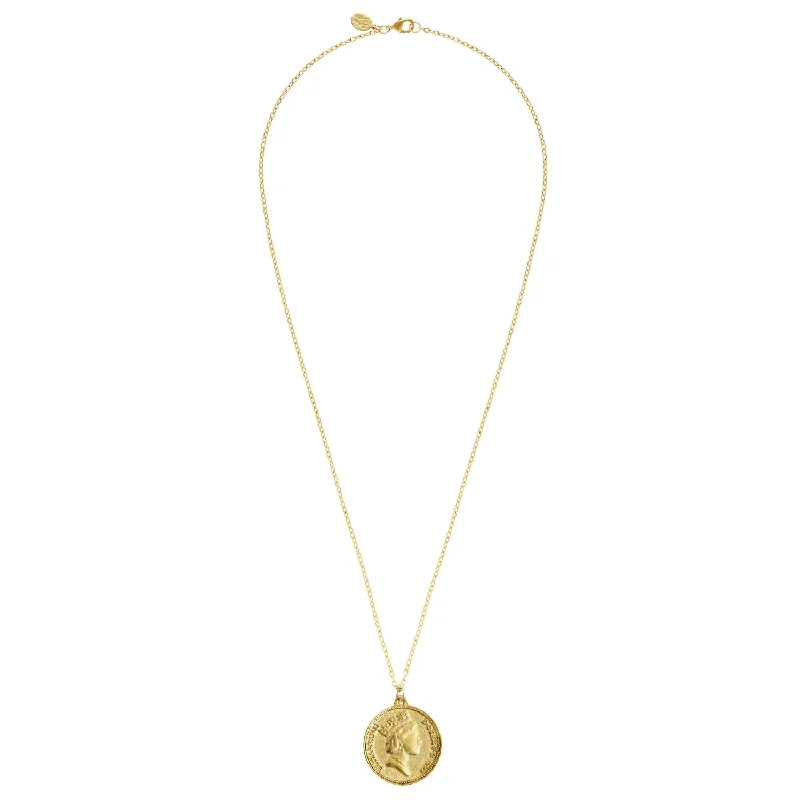 Queen Elizabeth Coin Long Necklace