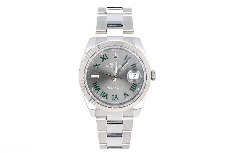 Rolex Datejust 41mm Model 126334 Wimbledon Dial Jubilee Bracelet