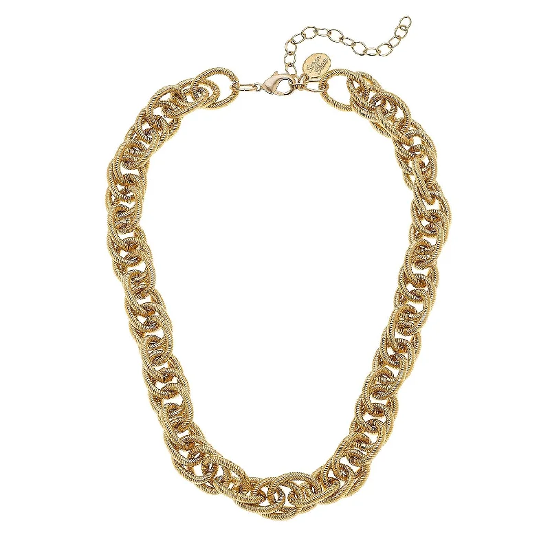 Scrunched Chain Necklace