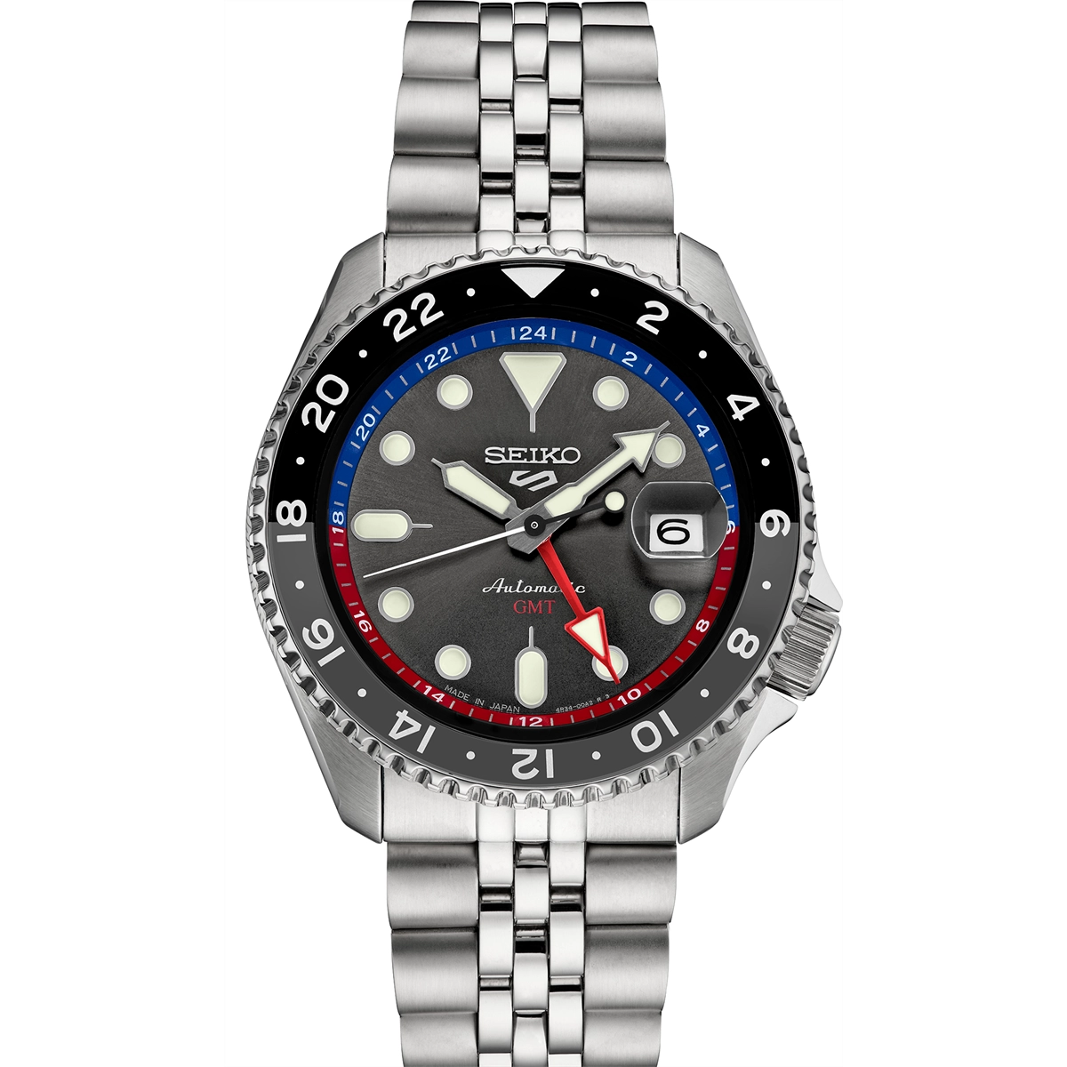 Seiko 5 Sports GMT Charcoal Dial