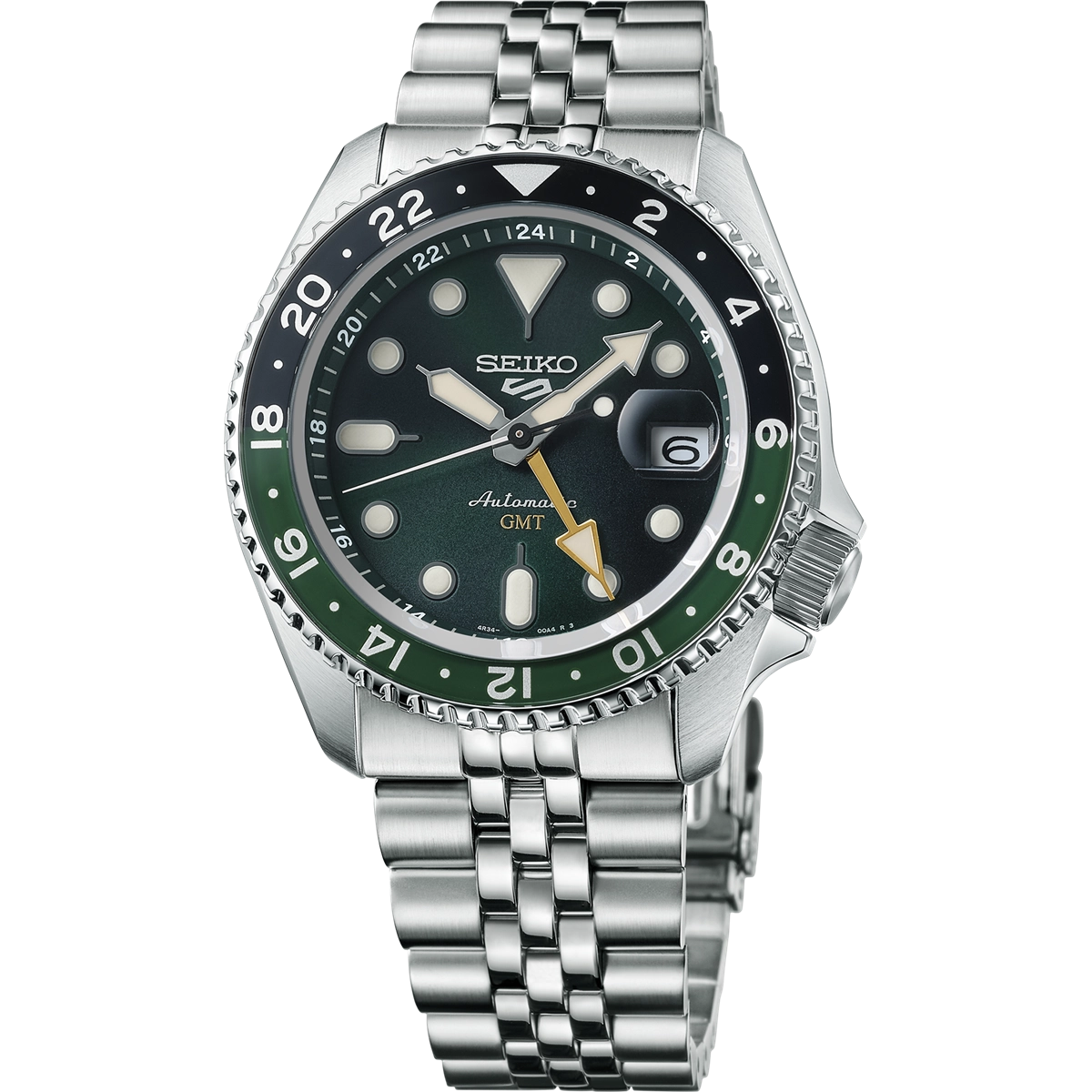 Seiko Sports 5 Automatic GMT Green Dial