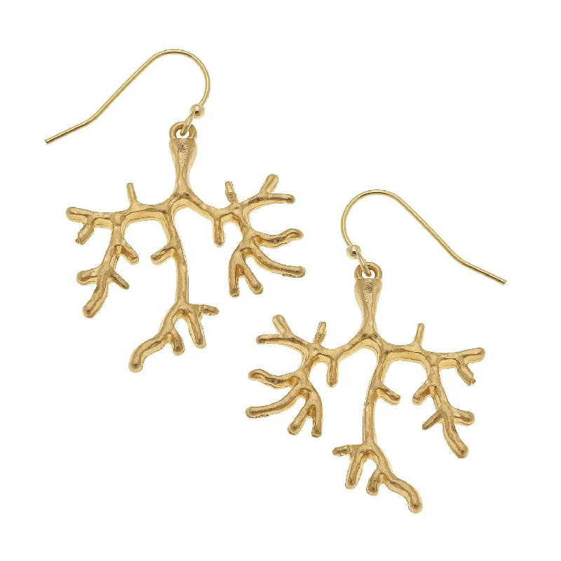 Small Coral Earrings