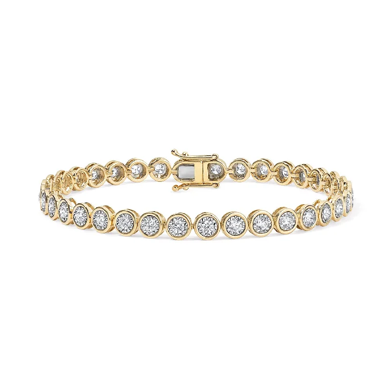 Straight Line Illusion Tennis Bracelet