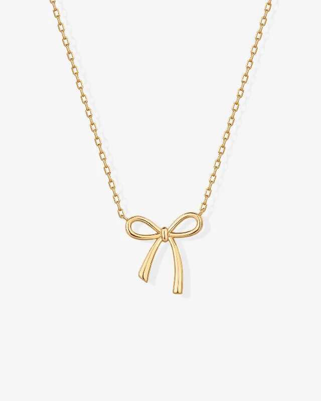 Tied Up Bow Necklace