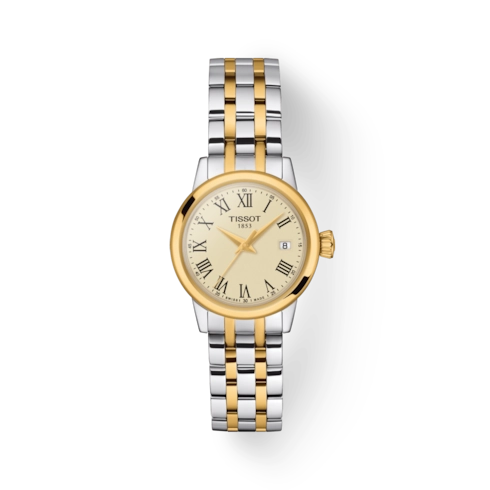 Tissot Classic Dream Lady Two-Tone Ivory Roman Dial 28mm Quartz