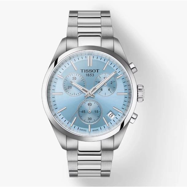 Tissot PR 100 Chrongraph Ice Blue Dial 40mm Quartz