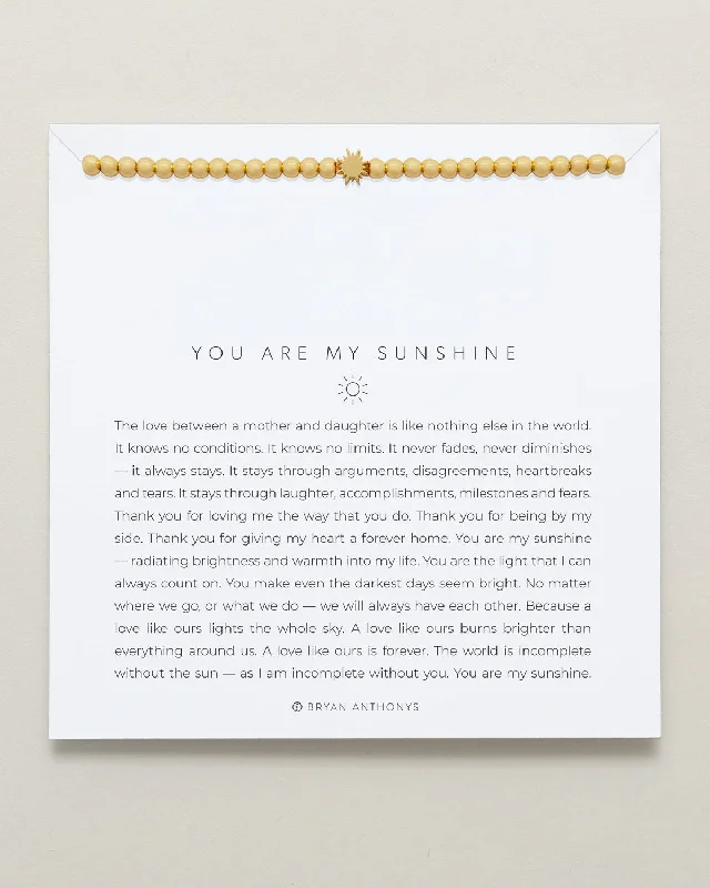 You Are My Sunshine Beaded Icon Bracelet